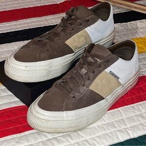 Carhartt x Converse One Star Suede Low Sneakers Brown/White